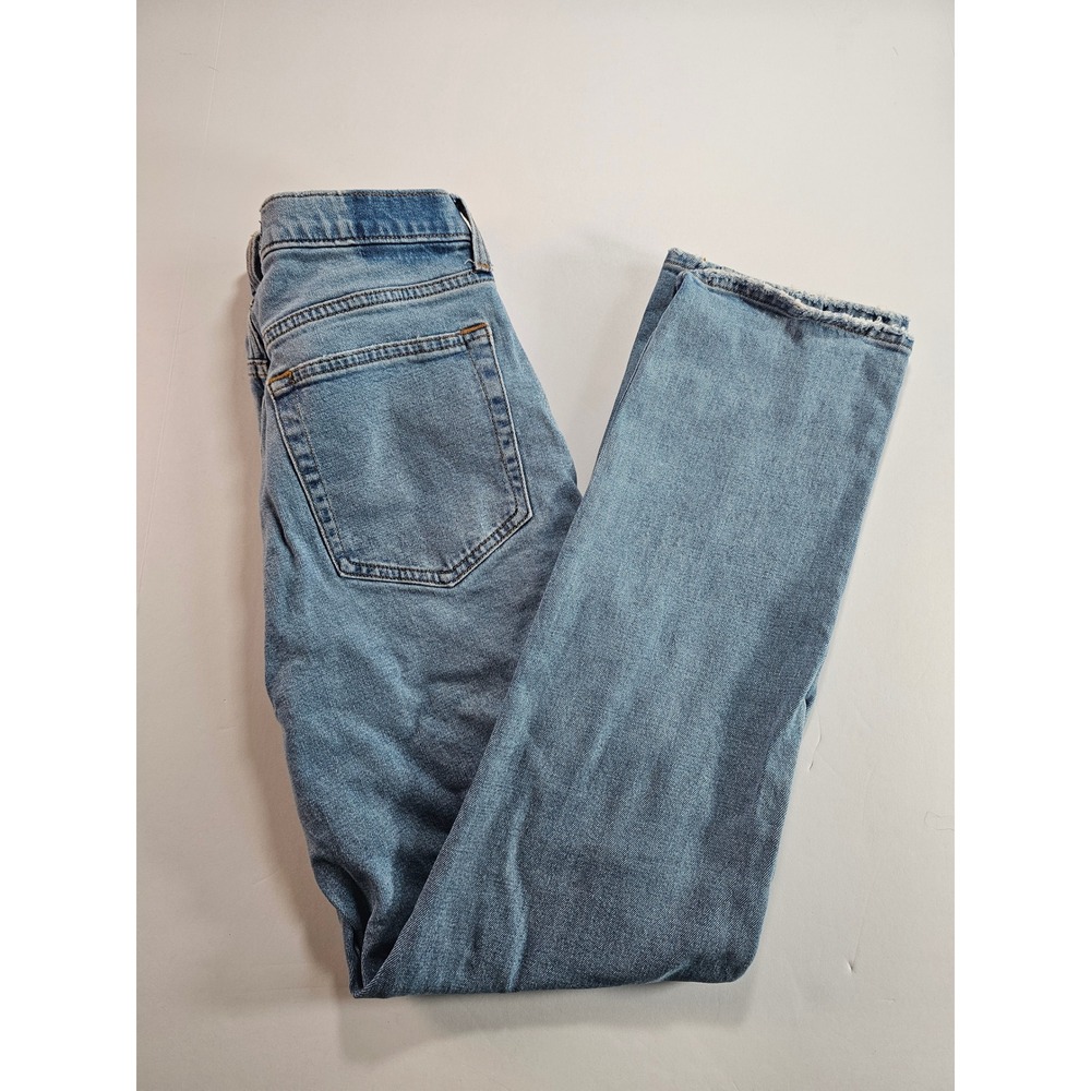 Abercrombie 90s Ultra High Rise Jeans Women 29 Slim Straight Light Wash - Picture 4 of 8